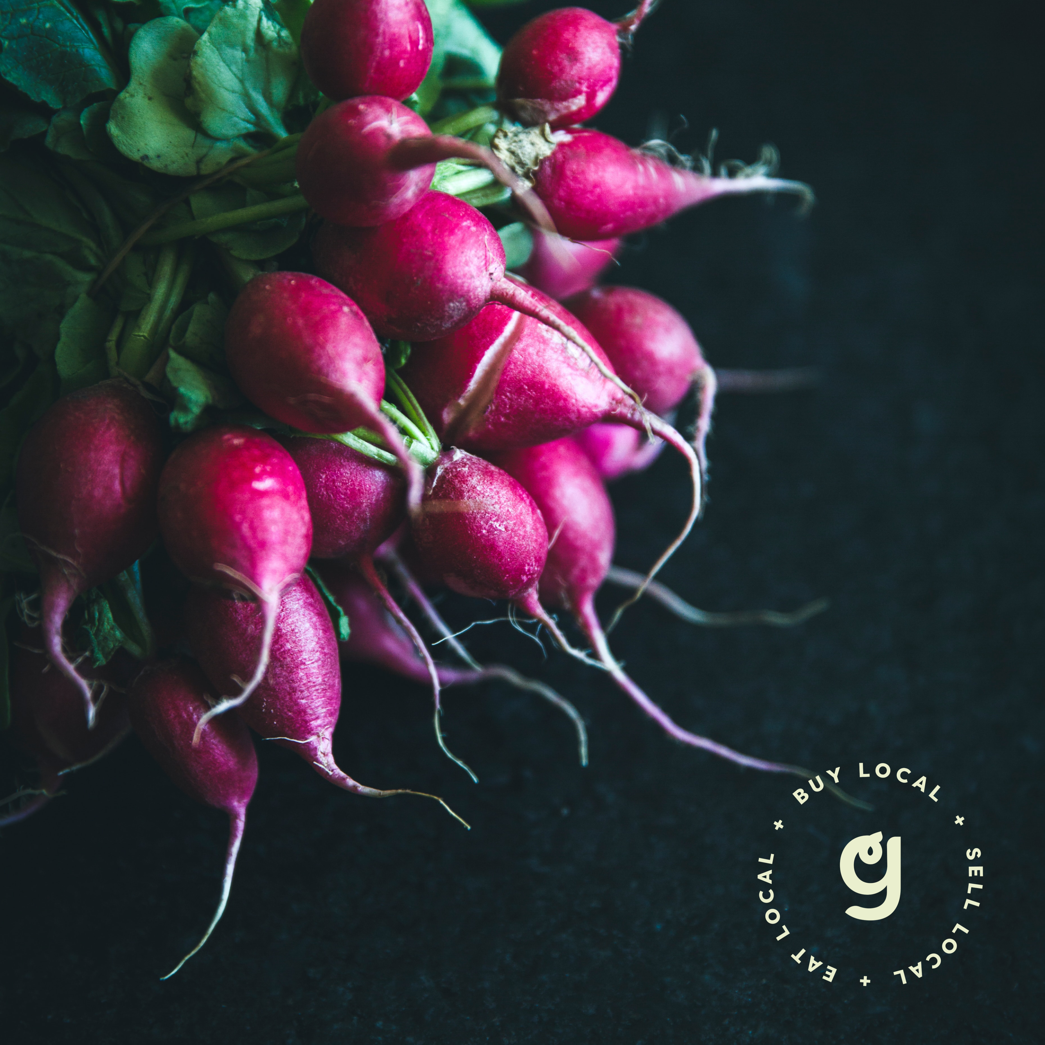 Greenstead mark on a photo of vegetables