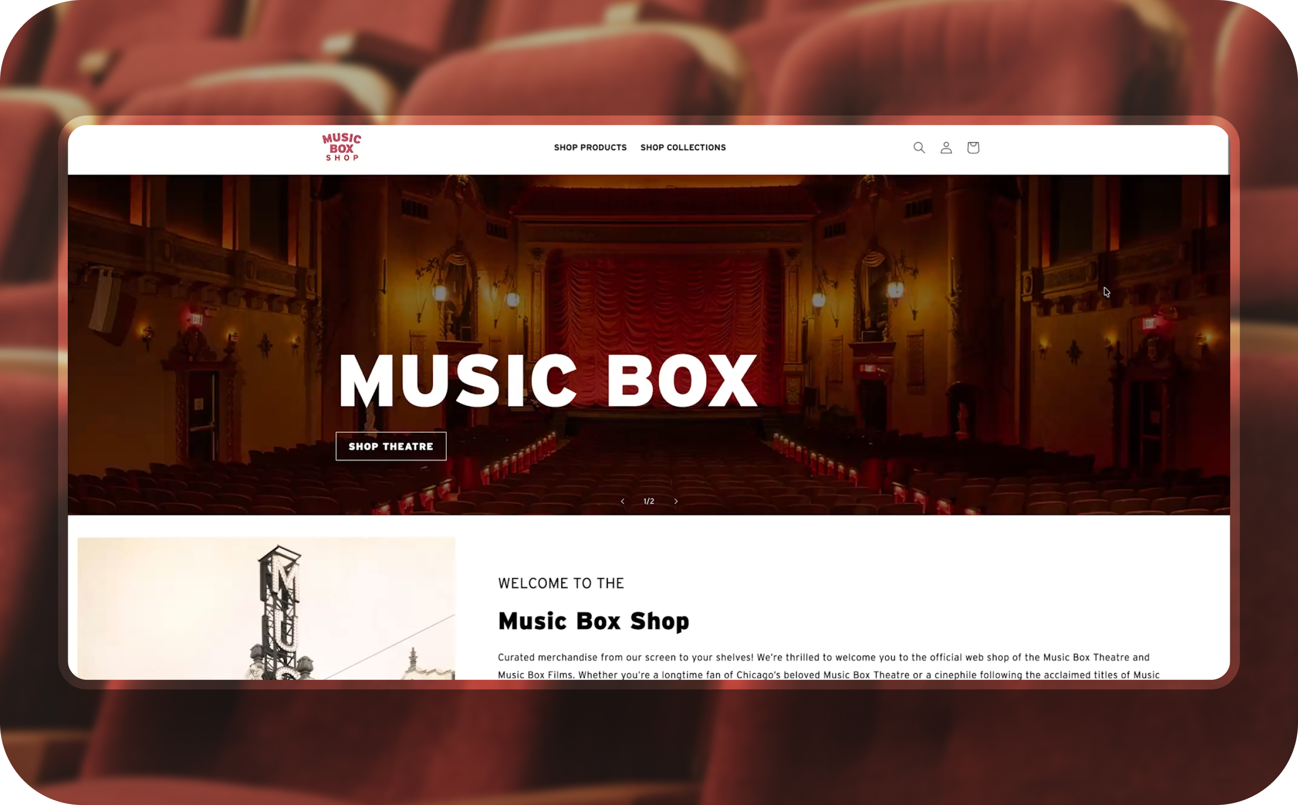 A photo of the Eephus collection's mobile website design