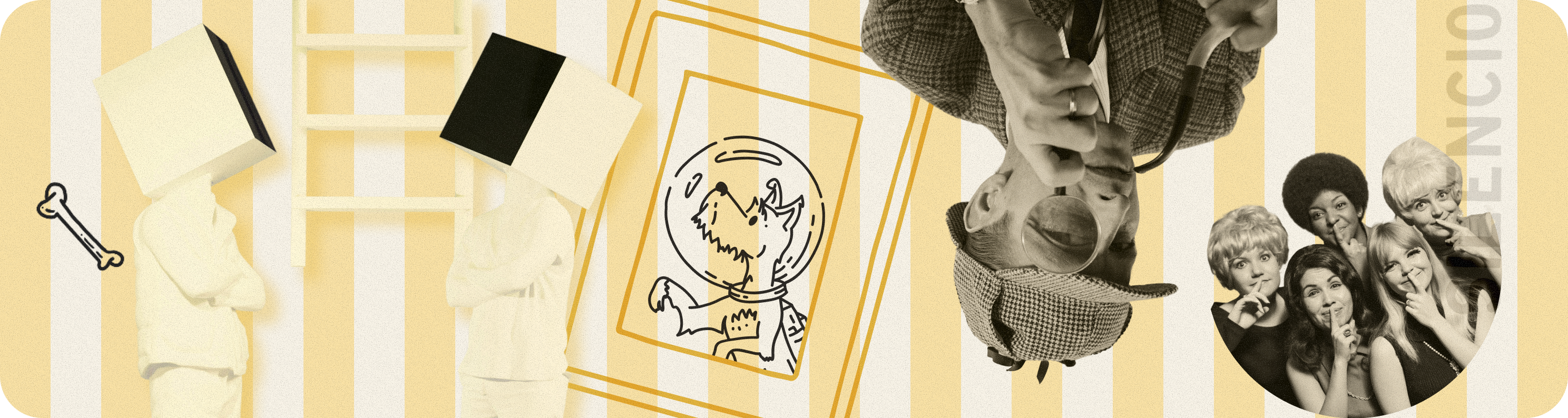 Photo Illustration of Sherlock the dog, the human, and other things
