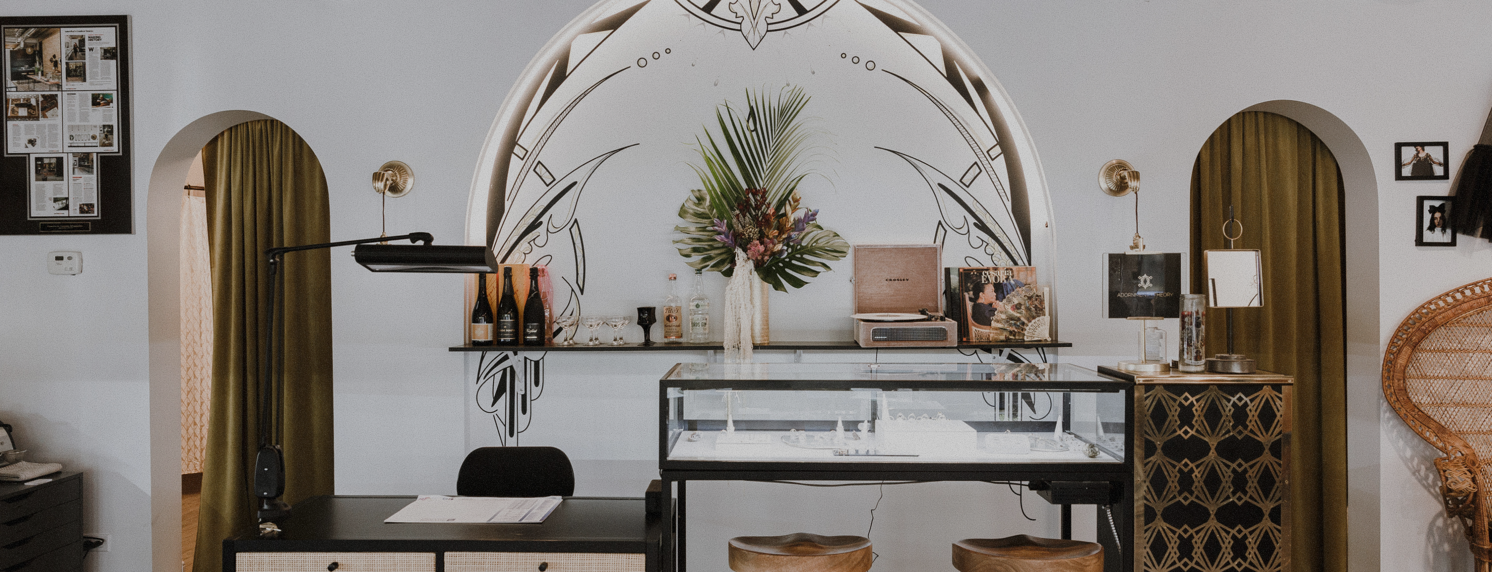 Interior of the Adornment & Theory storefront