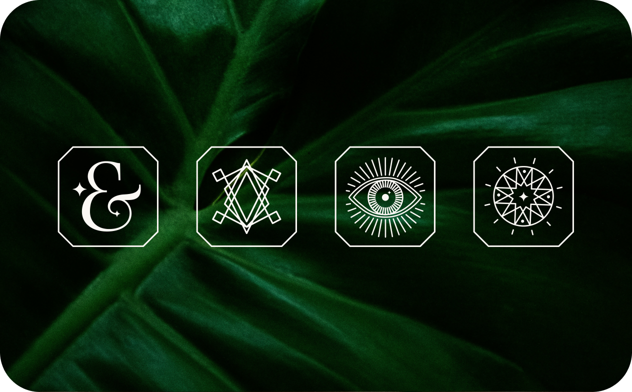 Various marks for Adornment & Theory's brand