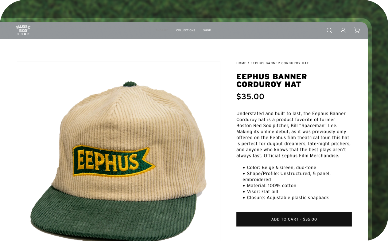 Eephus cap