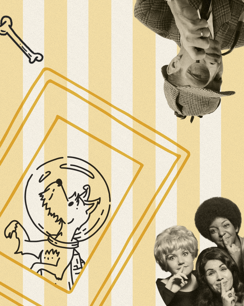 Photo Illustration of Sherlock the dog, the human, and other things