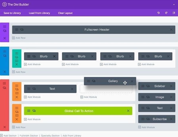 page builders like divi give flexibility but no system