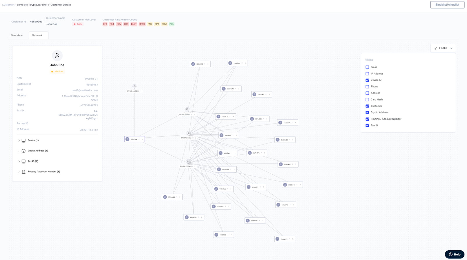 Sardine's Network Graph Visualization Tool