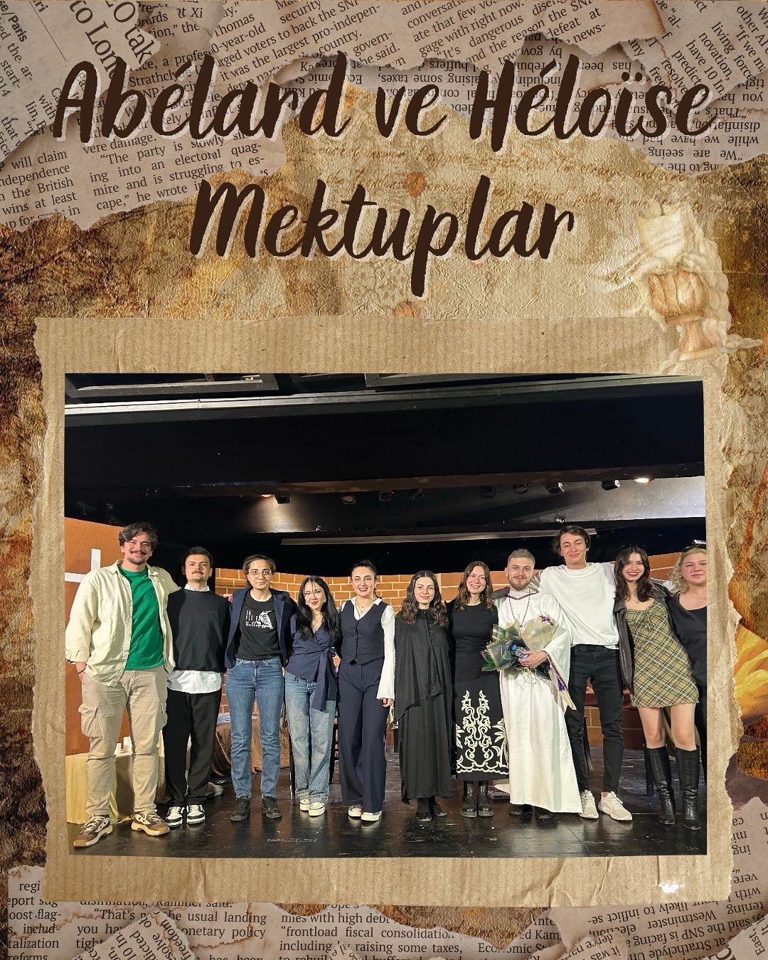 Abélard ve Héloïse Mektuplar oyunundan sahne fotoğrafı 5