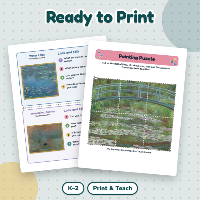 Monet Artist Study for Kids | Mini Book, I Spy, Coloring Pages | Art History — preview 2