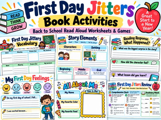 First Day Jitters Activities: preview image 2