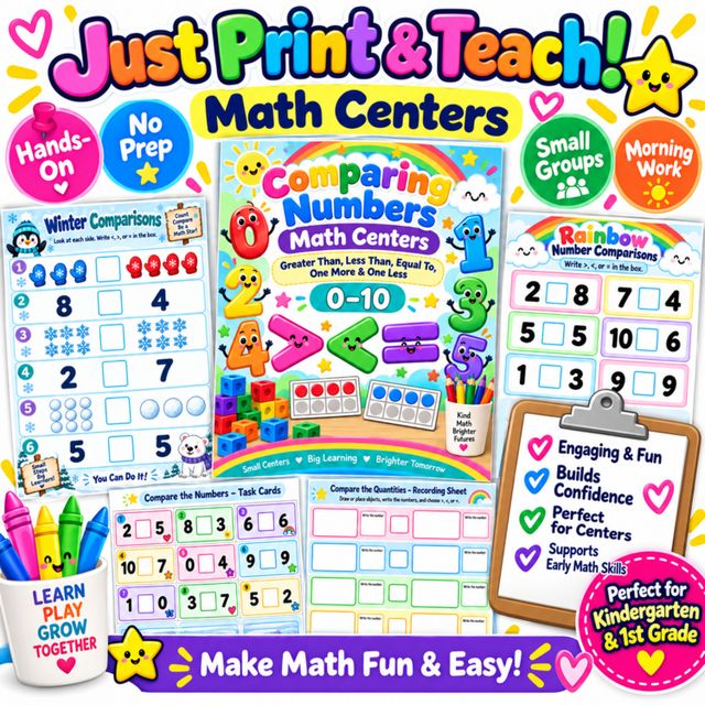Greater Than Less Than Worksheets: preview image 2