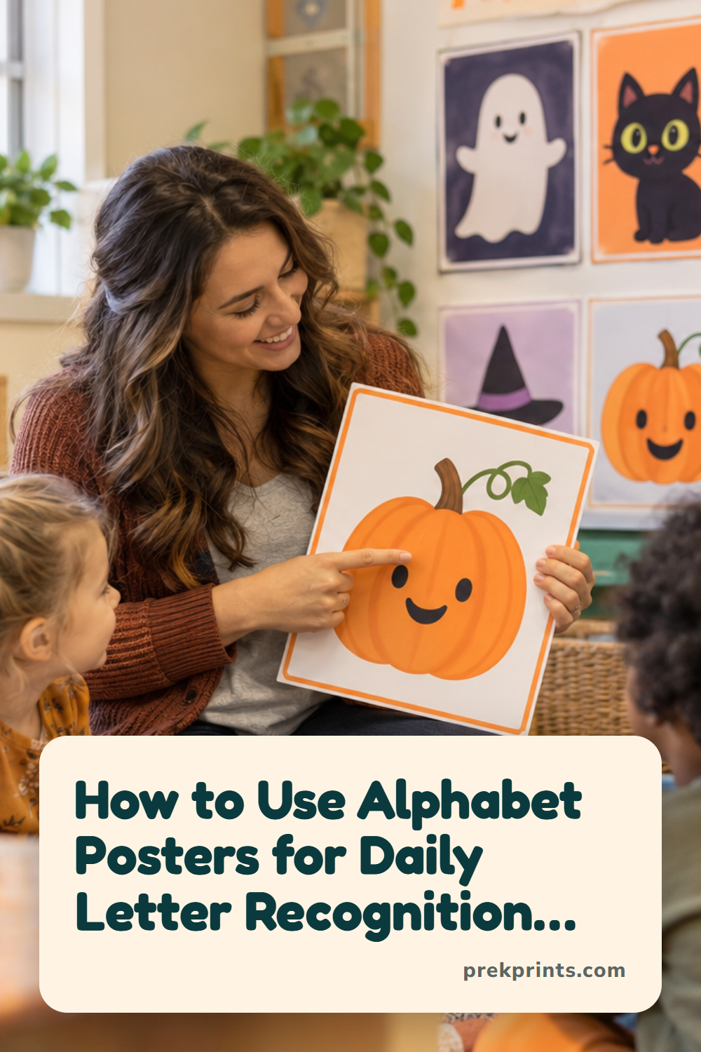 Pinterest image: How to Use Alphabet Posters for Daily Letter Recognition in PreK–1st