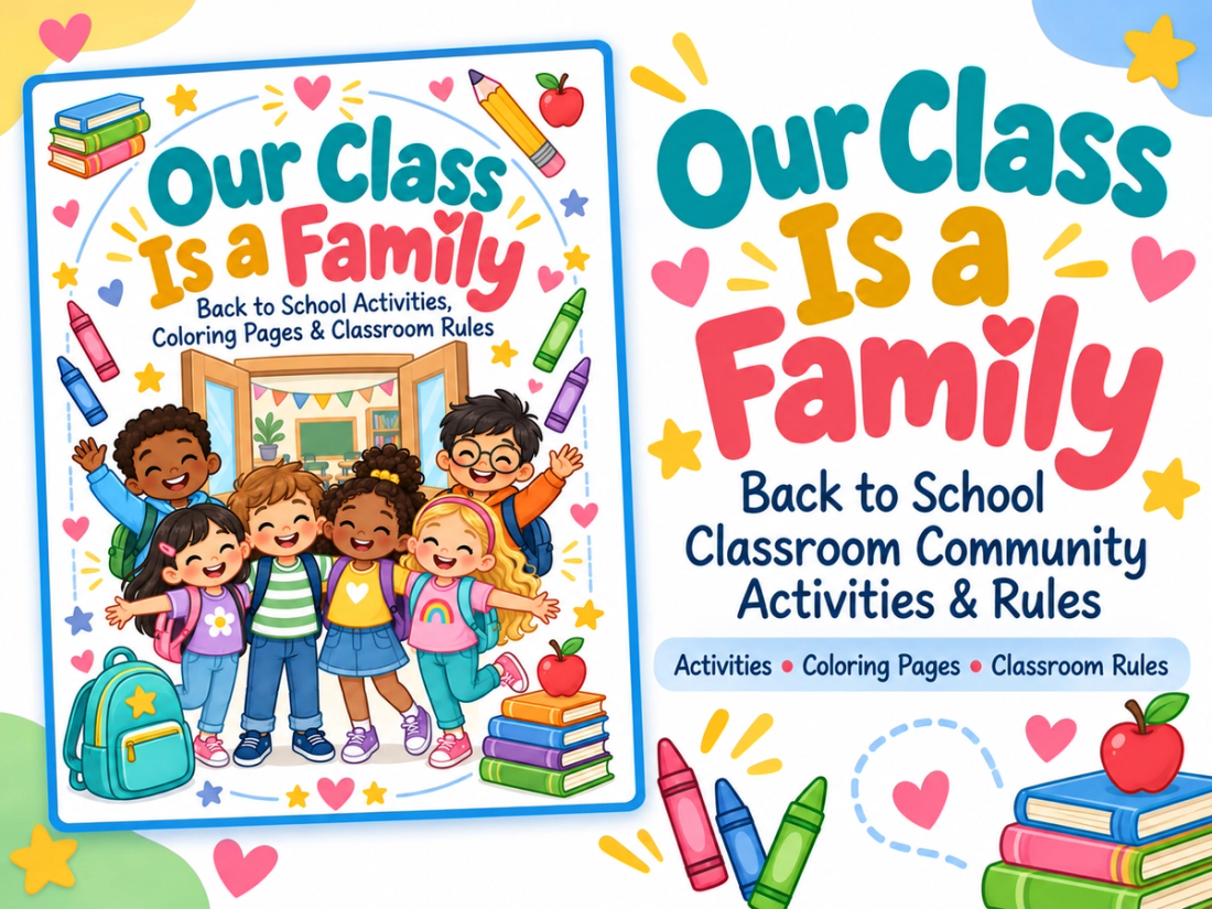 Build a positive classroom community from the very first day of school with this Our Class Is a Family printable activity pack