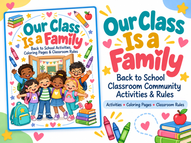 Build a positive classroom community from the very first day of school with this Our Class Is a Family printable activity pack