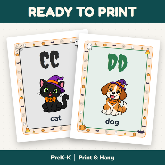 Alphabet Posters | Halloween | Classroom Decor | Bulletin Board | Editable — preview 2