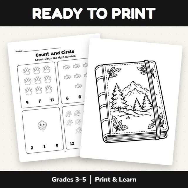 Fat Bear Week Activity Book – Brooks Falls Bears & Salmon | Memory Games — preview 2