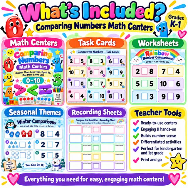 Greater Than Less Than Worksheets: preview image 3