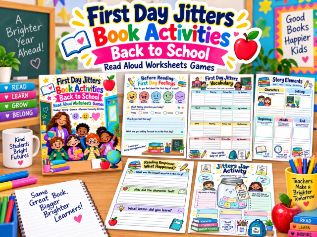 First Day Jitters Activities | Back to School Read Aloud Worksheets & Games  Make your First Day Jitters
