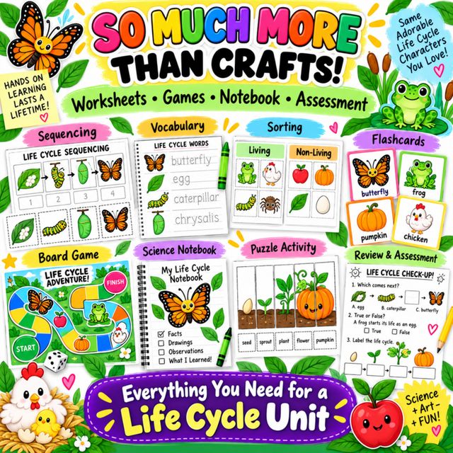 Life Cycle Crafts Bundle: preview image 2