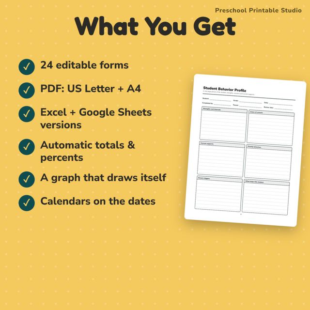 Behavior Data Tracking Forms | Home | Editable | Behavior Data Sheets | ABC Data — preview 3