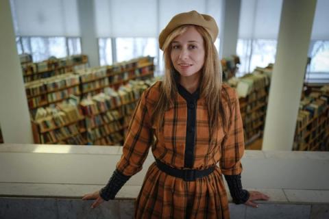 Vidzgirio bibliotekoje – jauki rudens popietė su eilėmis ir daina