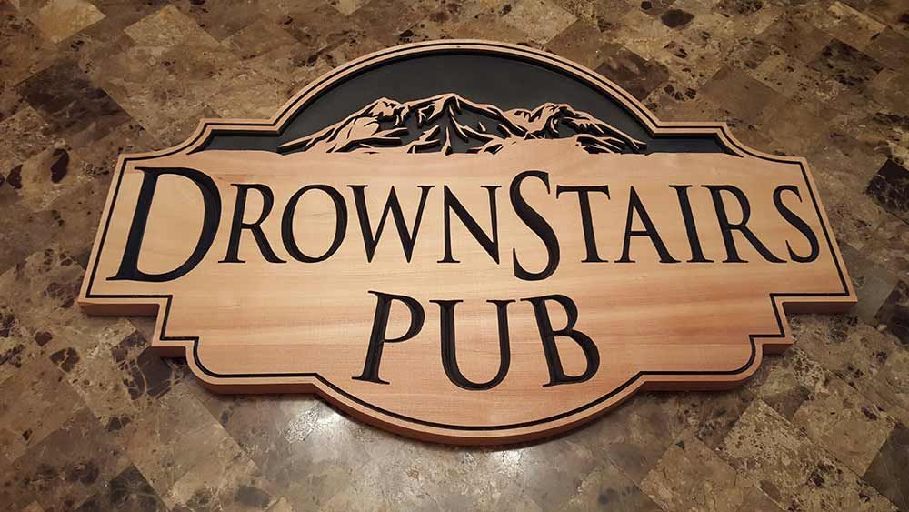 Drownstairs Pub Sign