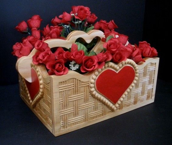 Woven Texture Sweet Heart Basket
