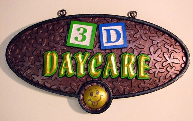 3D Daycare Center Sign
