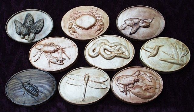 3D Animal Engraved Oval Boxes