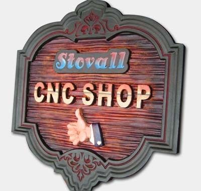 Textured CNC Shop Sign