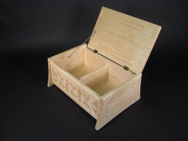 Paradise Box with Floral Carving