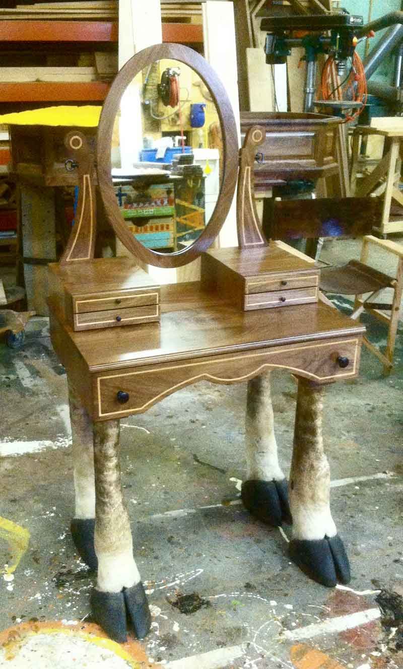Wooden Animal Leg Dressing Table