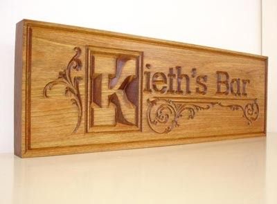 Keiths Wooden Bar Sign