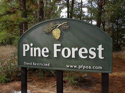 Pine Forest Sign