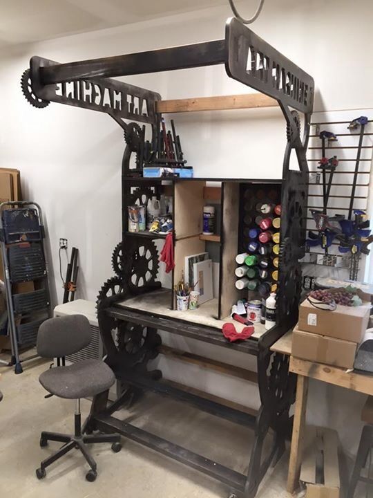 Gears and Cogs Paint Desk