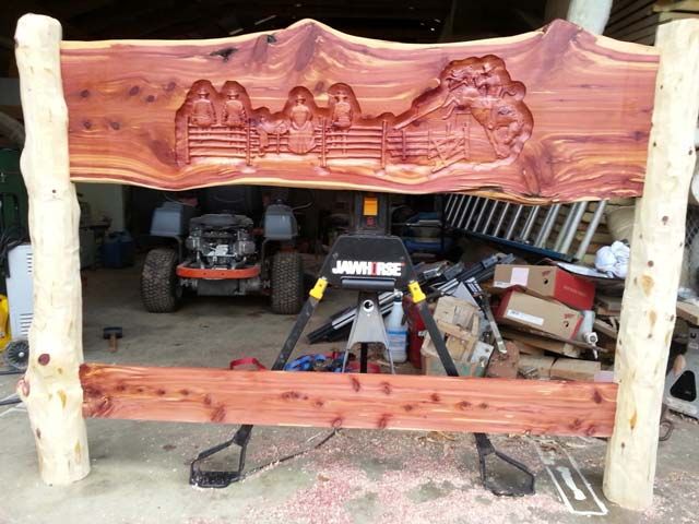 Wooden Headboard Carving