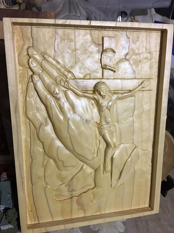 3D Carved Jesus Scene
