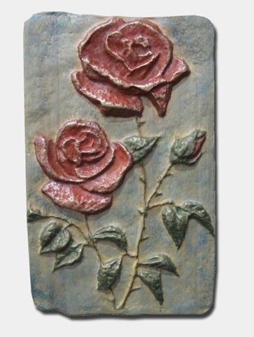 Carved Slate Rose