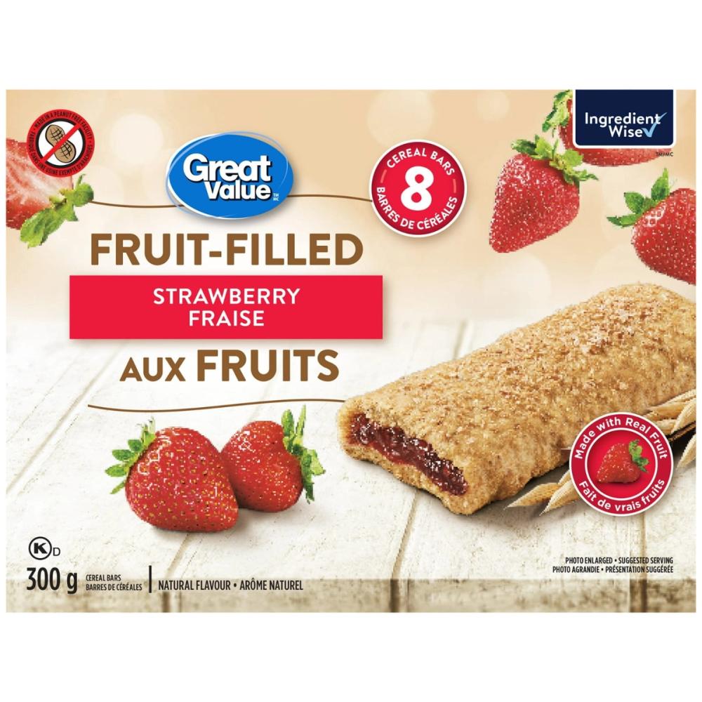 Great Value Strawberry Fruit-Filled Cereal Bars