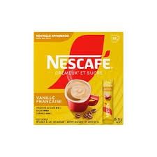 NESCAFE Sweet & Creamy French Vanilla Instant Coffee Mix, Includes Coffee, Whitener & Sugar
