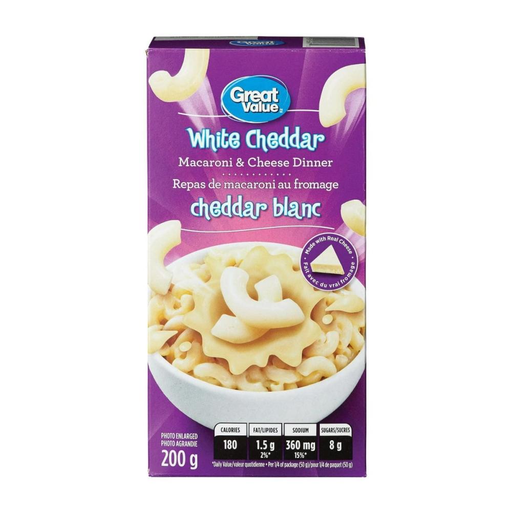 Great Value White Cheddar Macaroni & Cheese Dinner