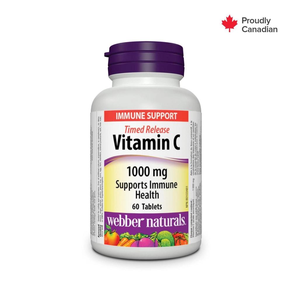 Webber Naturals Timed Release Vitamin C 1000 mg – 60 Tablets