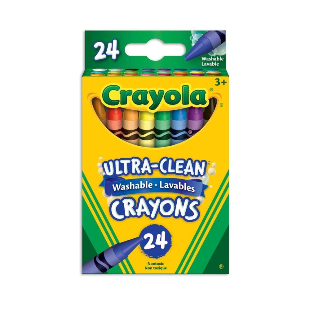Crayola Ultra-Clean Washable Crayons – 24 Colours