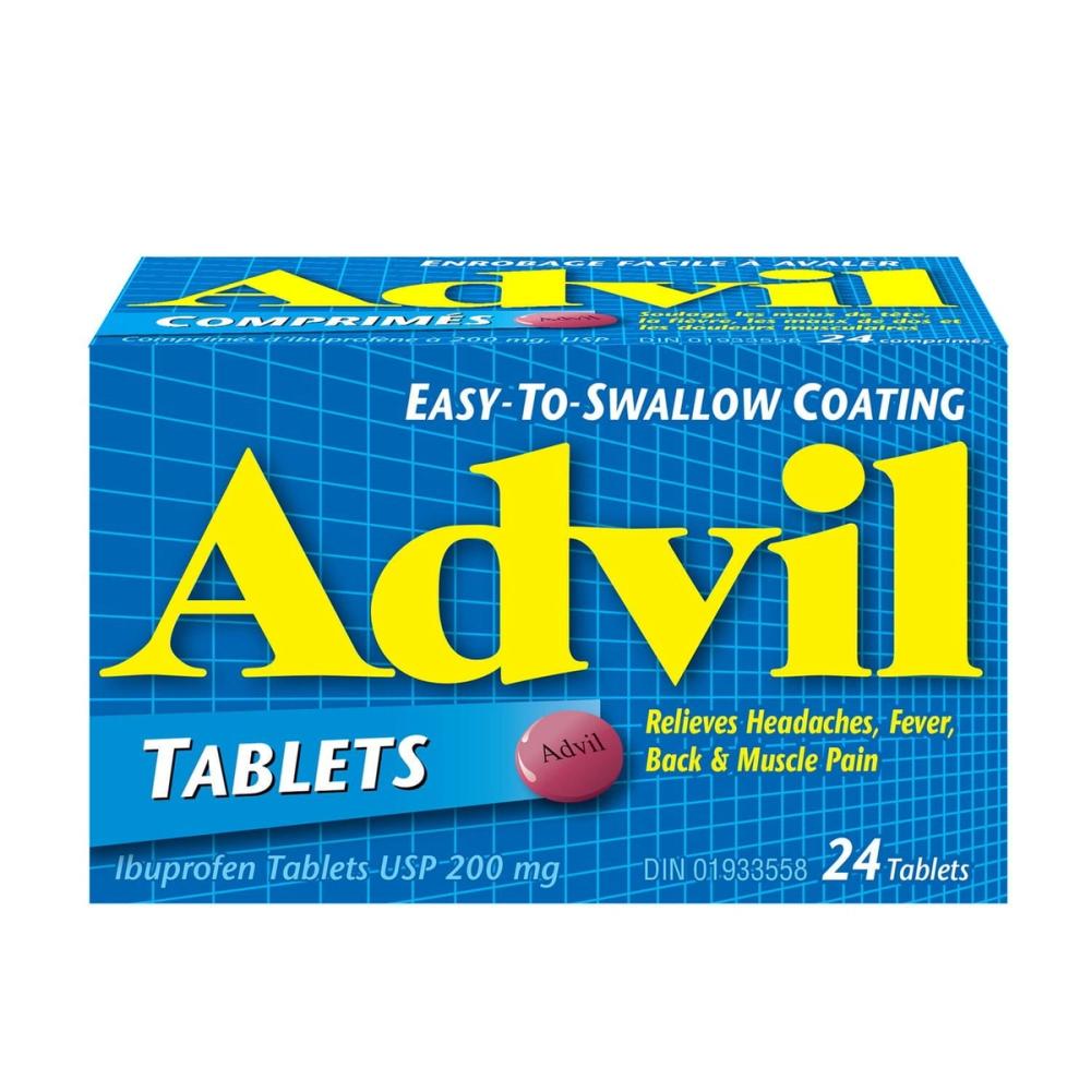 Advil Regular Strength Tablets for Headaches and Pain Relief, 200 mg Ibuprofen, 24 Count
