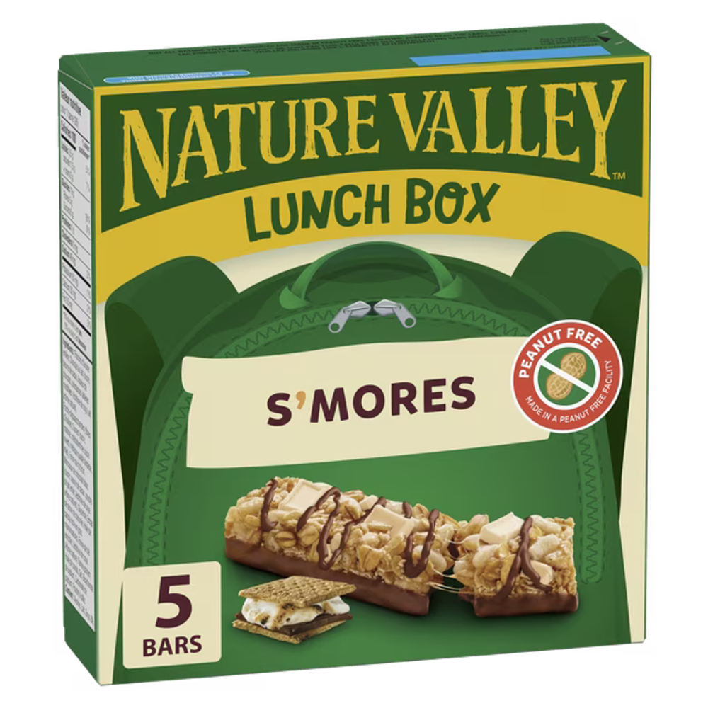 Nature Valley Lunchbox Granola Bars, S'mores, Peanut-Free, Kids Snacks, 5 bars