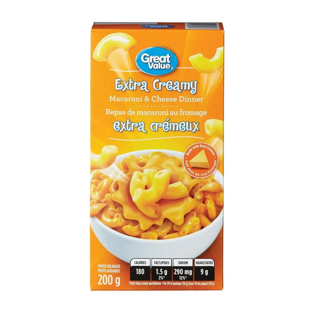 Great Value Extra Creamy Macaroni and Cheese Dinner