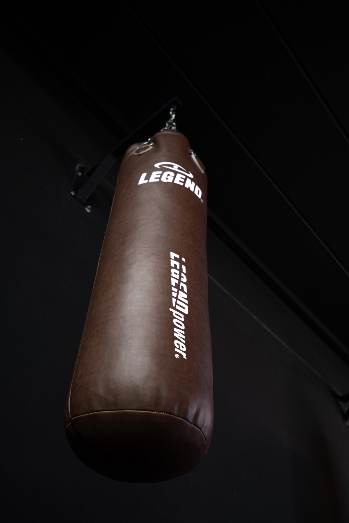 Brown punching bag