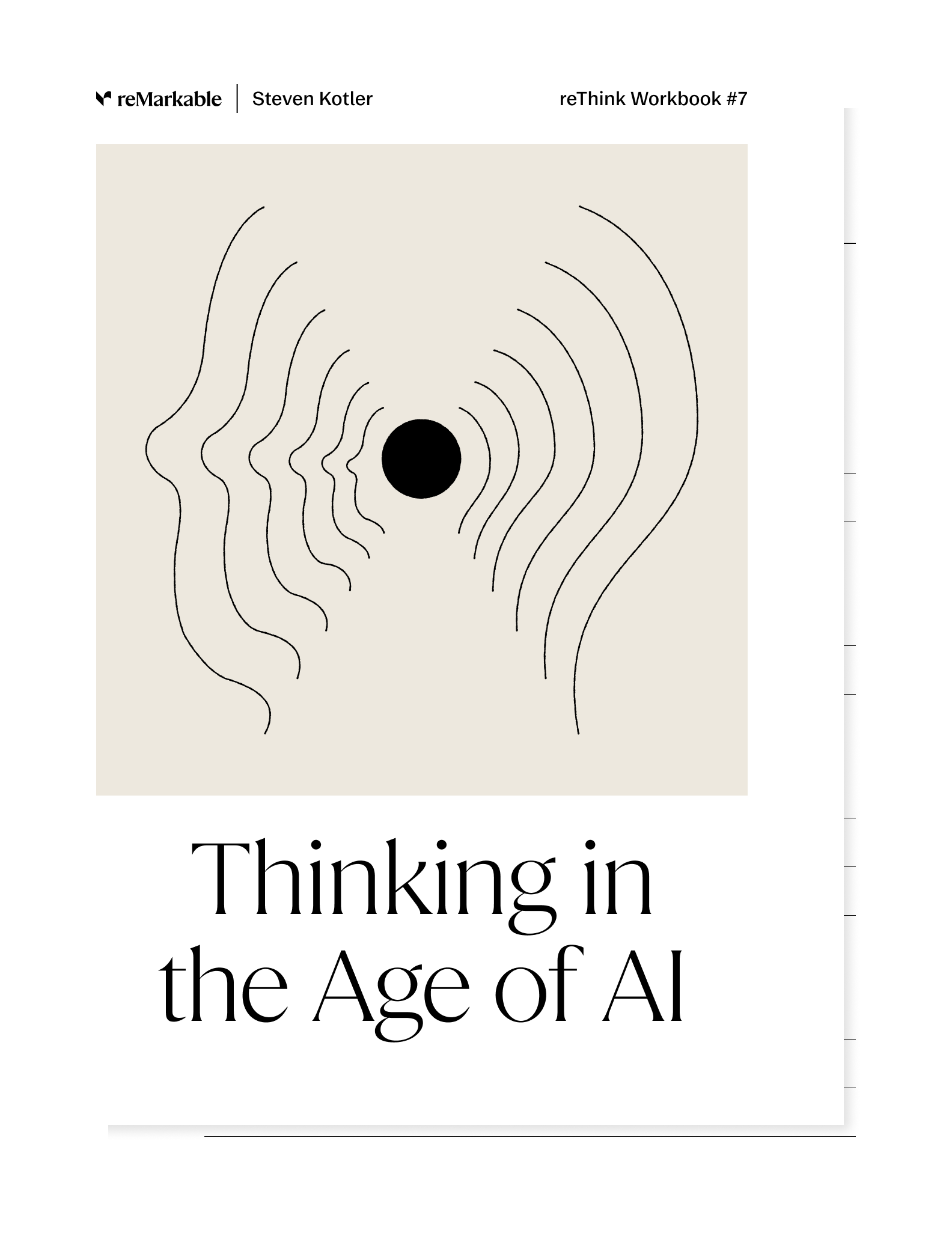 Thinking in the Age of AI workbook from Steven Kotler for reMarkable