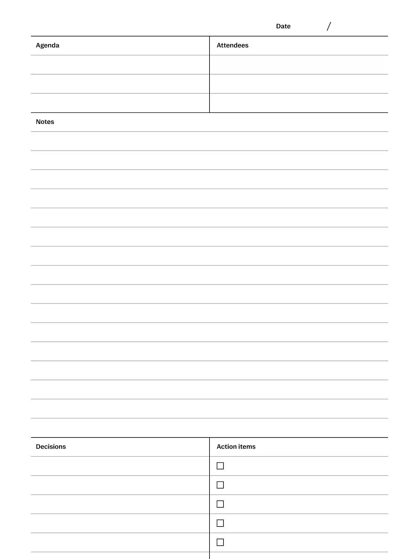 Meeting Notes Structure reMarkable Methods