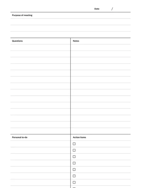 Quadrant method template for reMarkable tablet
