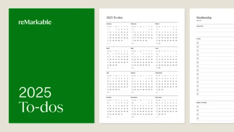 To-do 2025 workbook for reMarkable tablet