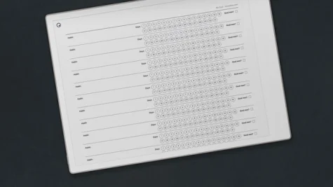 Daily habit tracker template from Nir Eyal for reMarkable tablet